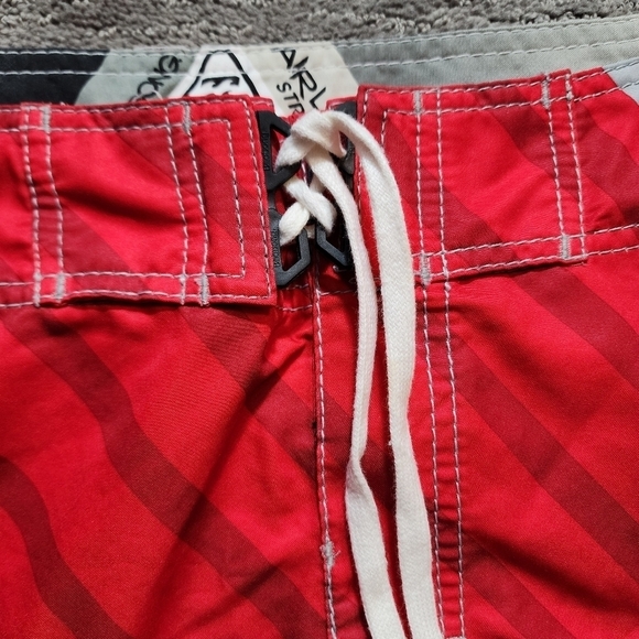 BILLABONG Swin Board Shorts Trunks Airlite Stretch Surf Beach Red Black Men 36 - Picture 4 of 13